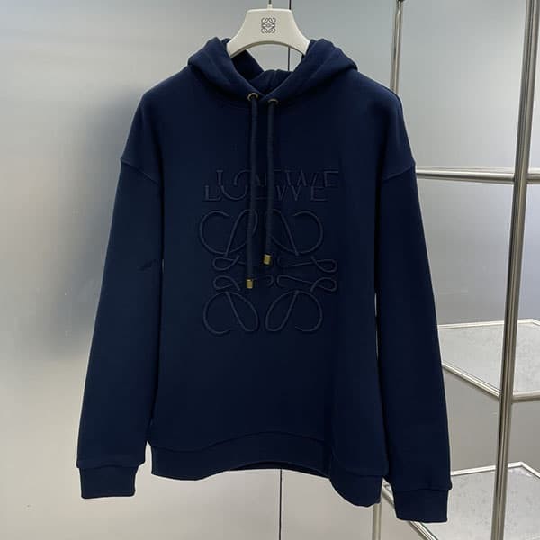 送料込 ロエベ アナグラム 刺繍ロゴ パーカー コピー スウェット loy23506